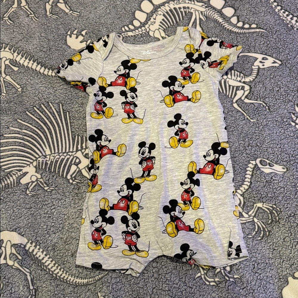 Mickey Mouse Gray Romper